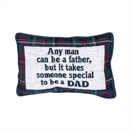 MANUAL WOODWORKERS & WEAVERS Manual Woodworkers and Weavers TWAM Any Man Can Be A Father Tapestry Pillow Perfect For FatherS Day Filled With Recycled Fibers 12.5 X 8.5 in. Poly Blend TWAM